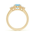 thumbnail image 2 of Angara Natural 1.5 Ct. Aquamarine with Diamond Classic Ring in 14K Yellow Gold for Women (Ring Size: 3), 2 of 10