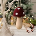 thumbnail image 6 of Yhmxh Felt Mushroom Ornaments Christmas Mushroom Hanging Ornaments Small Mushroom Ornament DIY Arts Crafts Supplies Mushroom Decor for Xmas Wedding Holiday Decoration, Red and Green, 6 of 7