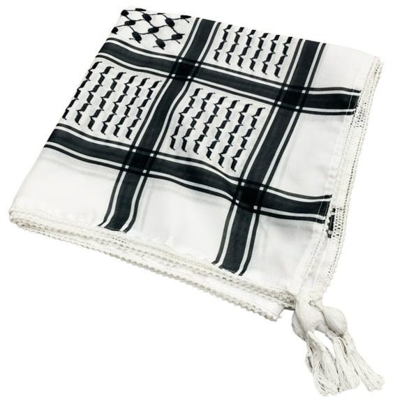 SIEYIO Trendy Prayer Scarf Shawl for Men Women, Tassels Head Scarf Unisex Shemagh