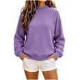 thumbnail image 4 of Floleo Women's Waffle Knit Crewneck Sweatshirt Long Sleeve Raglan Sleeve Pullover Relaxed Fit Solid Color Casual Top for Fall Winter Daily Wear, 4 of 8