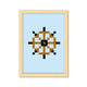 thumbnail image 1 of El verano de vela timón pixel Cuadro de madera decorativa marco de casa A4, 1 of 3