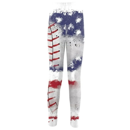 

Toddler Kids Girls Baseball Printed 3Ds Ptints Leggings Yoga Pants Cute Slim Fitted Stretch Pants Toddler Kids