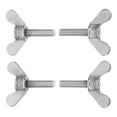 thumbnail image 4 of OUNONA  4 Pcs Butterfly Bolt Furniture Screw Wing Nut Screws Silver, 4 of 7