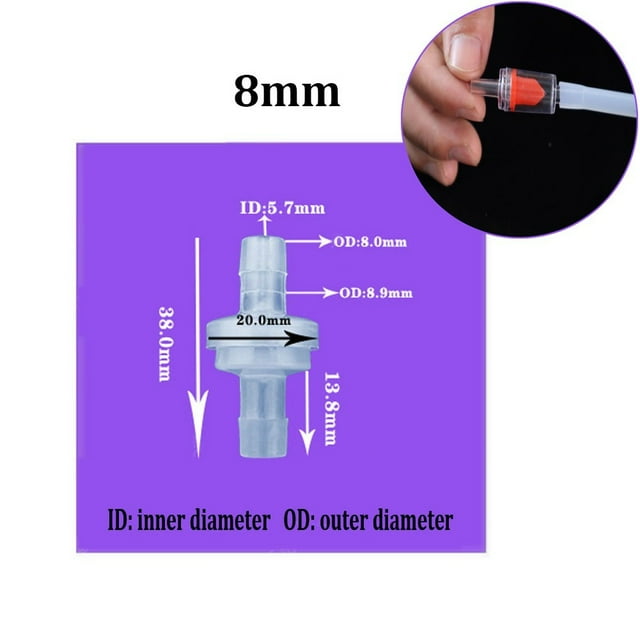 Greenne 3Mm To 12Mm Plastic White Check Valve Way Non-Return Valve Oil Gas Water Air