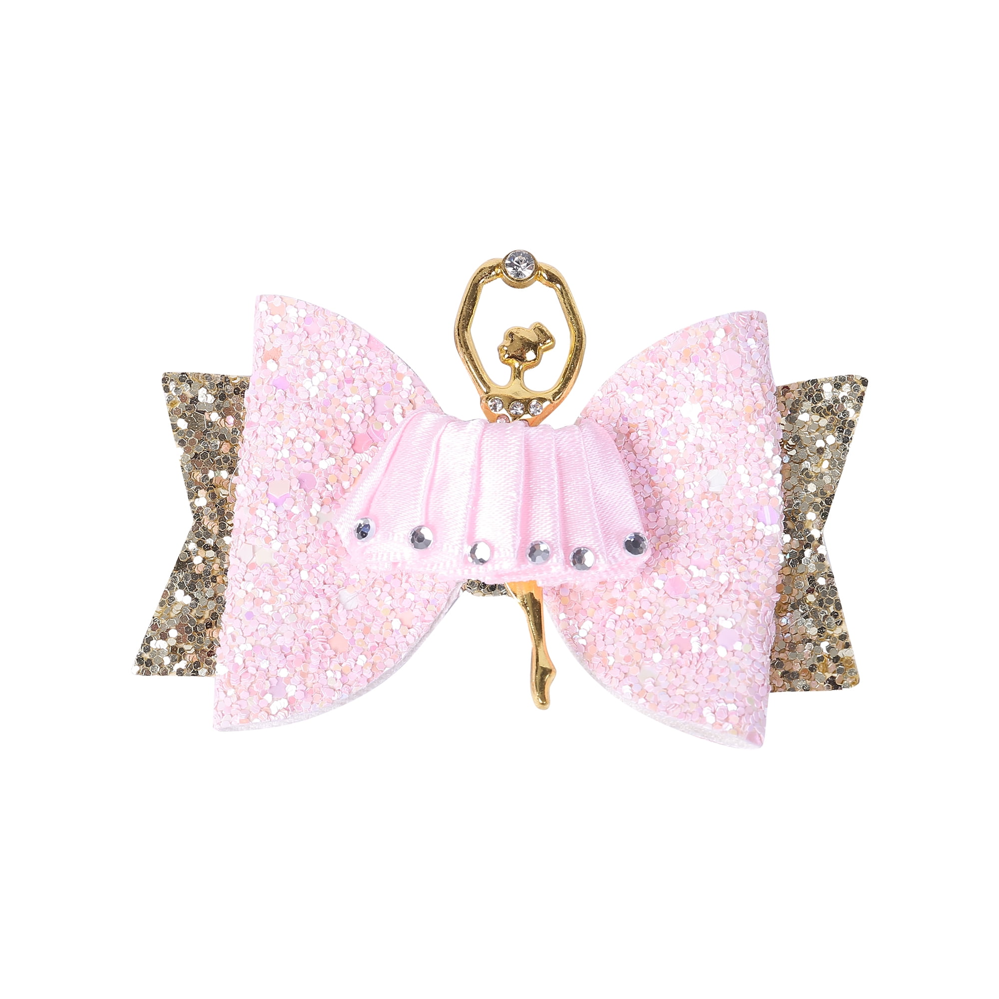 Pink Glitter Birthday Badge Brooch or Hair Bow Clip Age Number Ribbon 