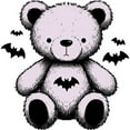 thumbnail image 3 of CafePress - Batty Bear Pink - Cotton Baseball Jersey, 3/4 Raglan Sleeve Shirt, 3 of 4