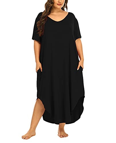 Plus size nightgowns with pockets Clearance
