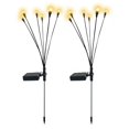 thumbnail image 1 of Lámpara 2pcs 6 LED Solar Lawn Lamp Swing Atmósfera Prop para el jardín del hogar (luz cálida) Tmvgtek Para estrenar, 1 of 5