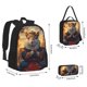 thumbnail image 2 of Balery Maple Leaf Meditating Squirrel Mochila escolar 3 en 1 para niños: mochila resistente con lonchera térmica y estuche para lápices. Mochila escolar para niños y niñas., 2 of 7
