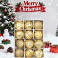 thumbnail image 5 of 12PC Christmas Balls Ornaments Xmas Tree Hanging Balls for Holiday Party Wedding Decoration, Shatterproof Tree Ornaments for Home and Event Display,2.4 Inch, 5 of 7