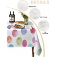 thumbnail image 2 of Rainbow Table Cloth, Colorful Boho Tainted Pattern Polka Dot Modern Waterproof Tablecloth for Square Tables, Reusable Washable Fabric Table Cover for Restaurant Kitchen Dining Tables 60"x60", 2 of 6