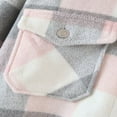 thumbnail image 4 of Womens Plaid Button Down Blouses Coat Thicken Jackets Cardigans Oversize Shirts S, 4 of 6