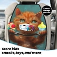 thumbnail image 3 of Uemuo Strong Kitten Lifting Weights Printed Car Back Seat Protector,2 Pcs Backseat Car Organizer, Kick Mats Back Seat Protector , Back Seat Organizer for Kids, 3 of 8