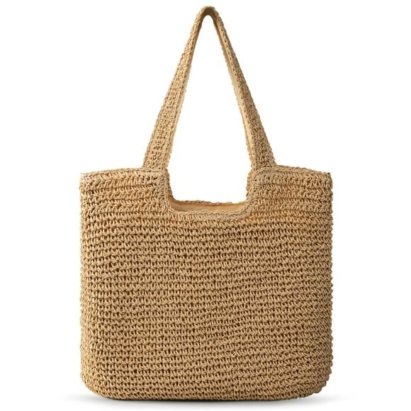 Bolsa de playa Trifabricy Straw para mujer de gran capacidad