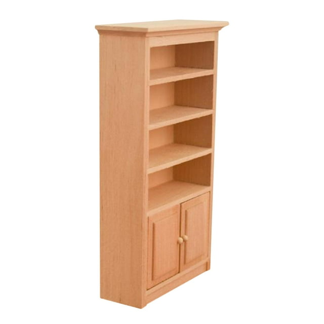 Armoire en Bois pour Maison de Poupée 1/12 Bibliothèque Modèle Fournitures de Salon Décor