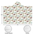 thumbnail image 3 of Wearable Blanket,White Cartoon Colorful Dinosaurs Pattern Hooded Wearable Flannel Blanket for Adults & Teens,Winter Poncho Shawl Wrap Cape Cozy Anti-Pill,60"x80", 3 of 5
