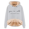 thumbnail image 3 of Womens Fleece Sherpa Sweatshirt Long Sleeve Hooded Sweatshirt Warm Hoodies (GY1 M), 3 of 3