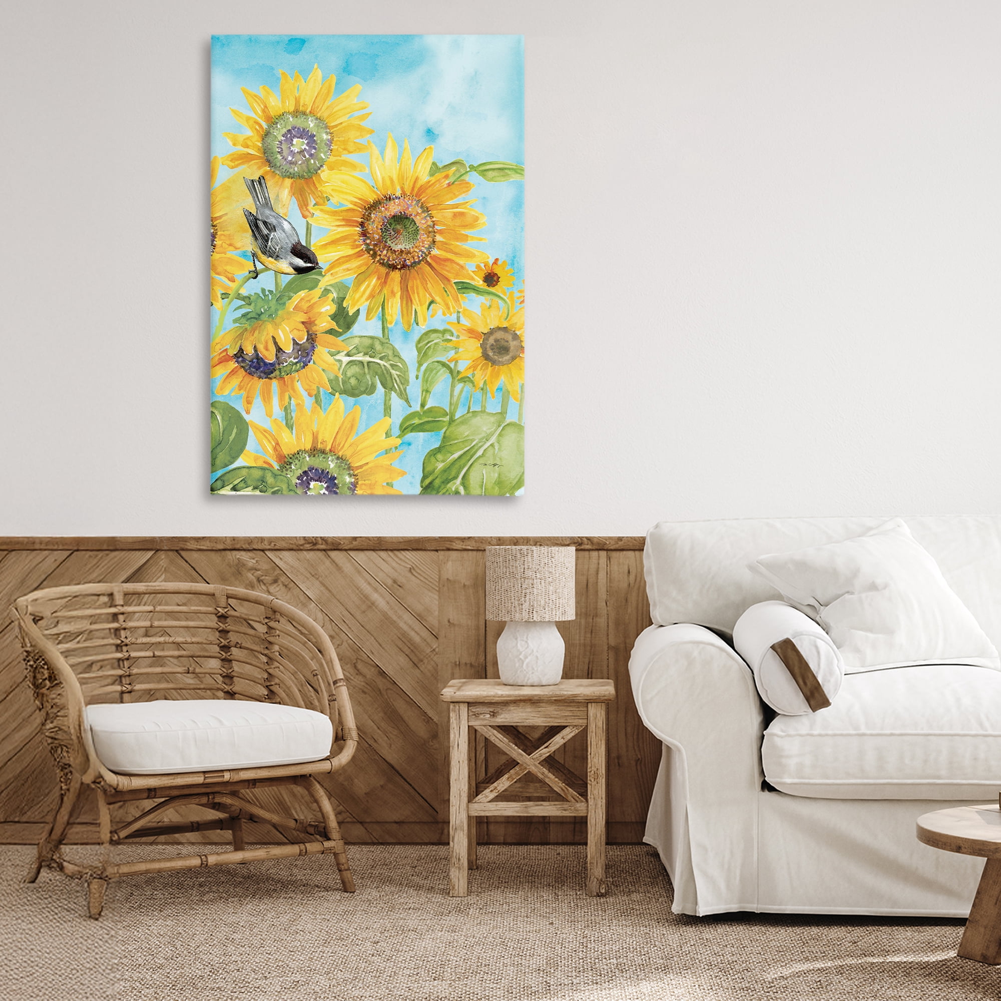 Stupell Industries Sunflower Honey Bird Canvas Wall Art, design by Tim Coffey
