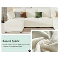 thumbnail image 5 of Merluxy Sectional Couch, 6 Seats Sofa with Ottomans, U Shaped Sofa for Living Room, Offwhite Bouclé, 5 of 5