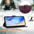 thumbnail image 3 of ELEHOLD Case for Samsung Galaxy S25 Ultra, RFID Blocking Wallet Case with Crossbody Strap & Wristlet, PU Leather Flip Cover with Kickstand & Card Slots,Darkpurple, 3 of 10