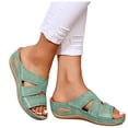 thumbnail image 3 of Domuza Womens Orthopedic Sandals Slip on Non Slip Arch Support Summer Flat Sandals Wide Beach Slippers 2026 New Soft Foam Shoes Mint Green 7.5（EU-39）, 3 of 3