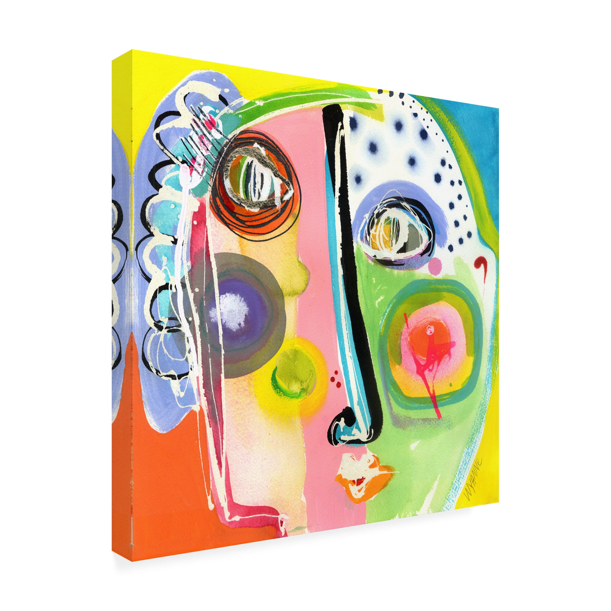 Trademark Fine Art 'Think Too Much' Canvas Art by Wyanne