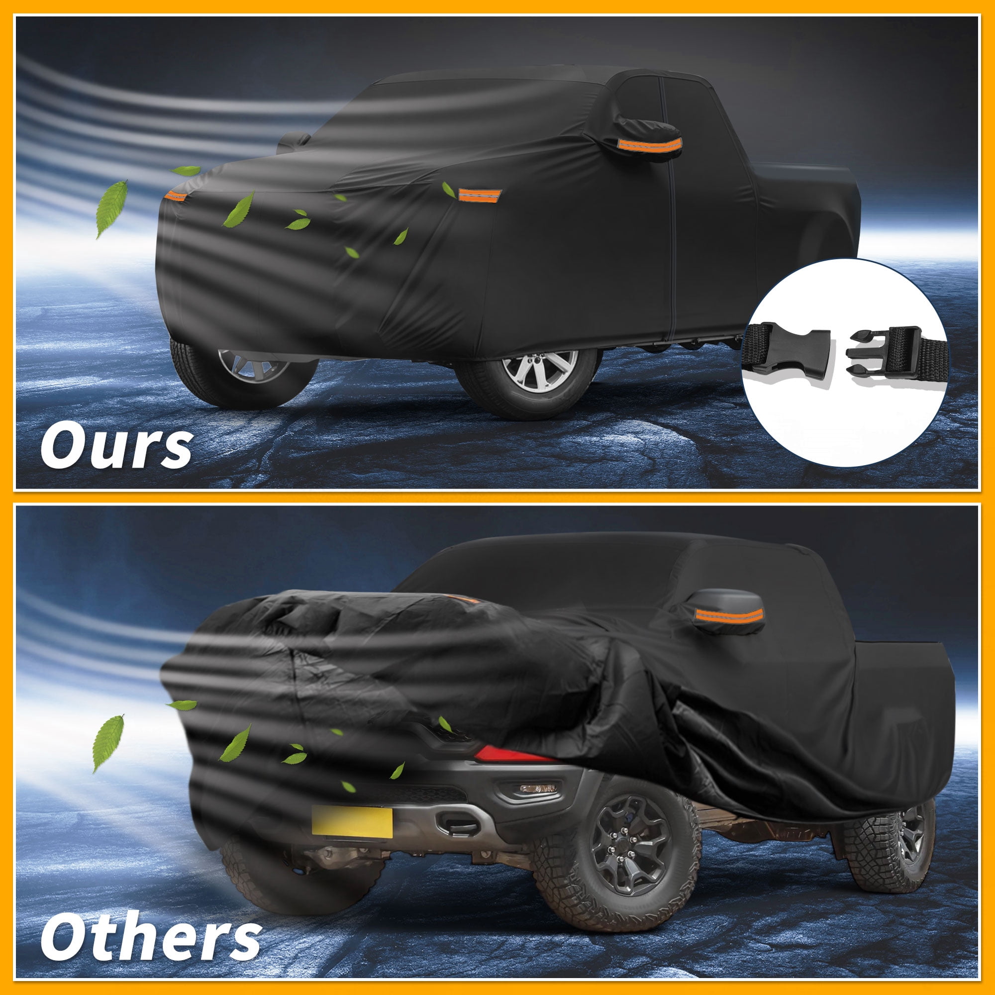 Unique Bargains Durable Waterproof Car Cover Black ["for Dodge for Ram"]