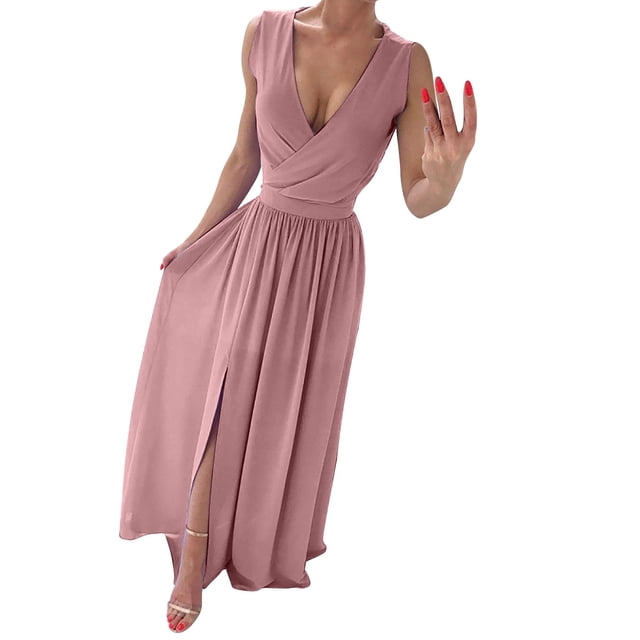 Ketyyh-chn99 Robes d'Été pour Femmes Plage Grande Taille Robe Évasée à Fleurs Combinaisons Manches à Volants Shorts Robe Courte Rose,P