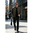 thumbnail image 5 of Zehisen Men's Jackets-Bomber Jacket Fall Winter Warm Windbreaker Full Zip Casual Windproof Outdoor Coats Armygreen L, 5 of 9