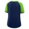 thumbnail image 3 of Women's Fanatics College Navy/Neon Green Seattle Seahawks Height Advantage T-Shirt, 3 of 3
