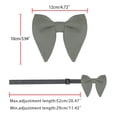 thumbnail image 4 of Pajarita Sólida Pre-Atada Allegra K Fiesta Formal Prom Terciopelo Para Hombres Gris One Size, 4 of 5