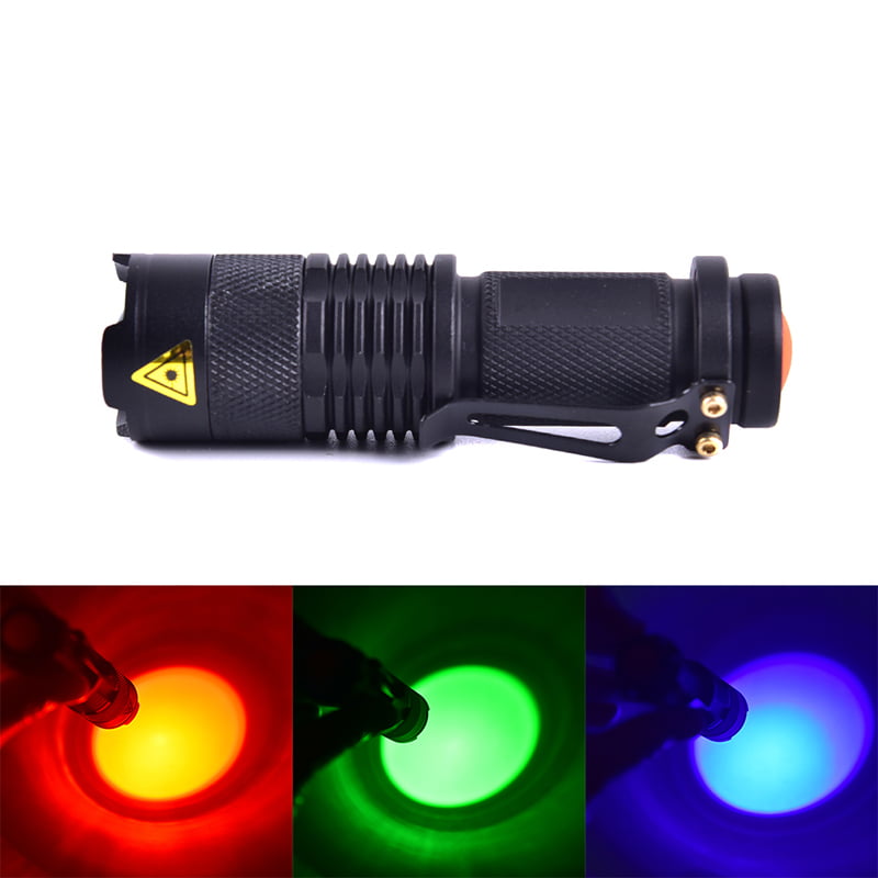 Red/Green/Blue Beam light LED Flashlights Night Vision Torch for camping hunh 5 