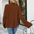 thumbnail image 7 of XFLWAM Women Turtleneck Sweaters Batwing Sleeve Casual Loose Chunky Pullover Sweater Solid Color Knit Tops Wine Red S, 7 of 7