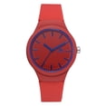 thumbnail image 2 of Kcodviy Ladies Solid Pattern Wristwatch Two Toned Bracelets For Women Clock Silicon Strap Womens Watch Leather Band Women Watches Casual Stretch Watch Women Watch Bands, 2 of 3