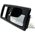 thumbnail image 2 of Interior Door Handle Compatible with 1990-1993 Honda Accord Front, Passenger Side Coupe, USA Built Vehicle, With Power Door Locks Dark blue bezel with chrome lever, 2 of 3