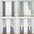 thumbnail image 4 of Aurora Home  Mix & Match Linen Blend and White Blackout 4 Piece Curtain Panel Set - 52 x 84 - 52 x 84 Optic White, 4 of 5