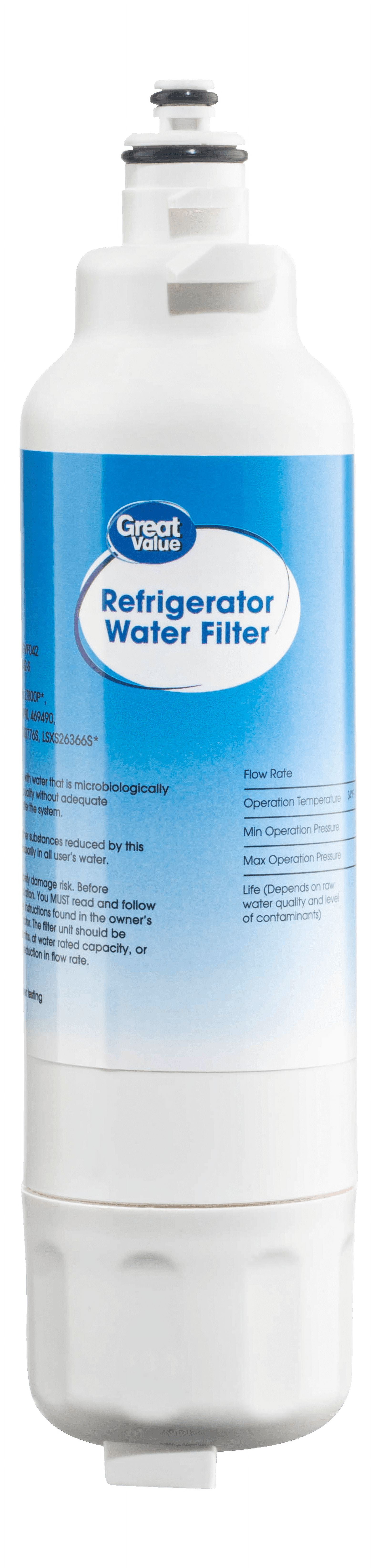 (3 pack) Great Value Replacement Refrigerator Water Filter, LG LT800P and Kenmore 9490, 1 Pack