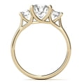 thumbnail image 4 of Solitaire Brilliance 3TCW Three-Stone Round Brilliant Lab Grown Diamond Engagement Ring 10K Yellow Gold, Ring Size 4, 4 of 5