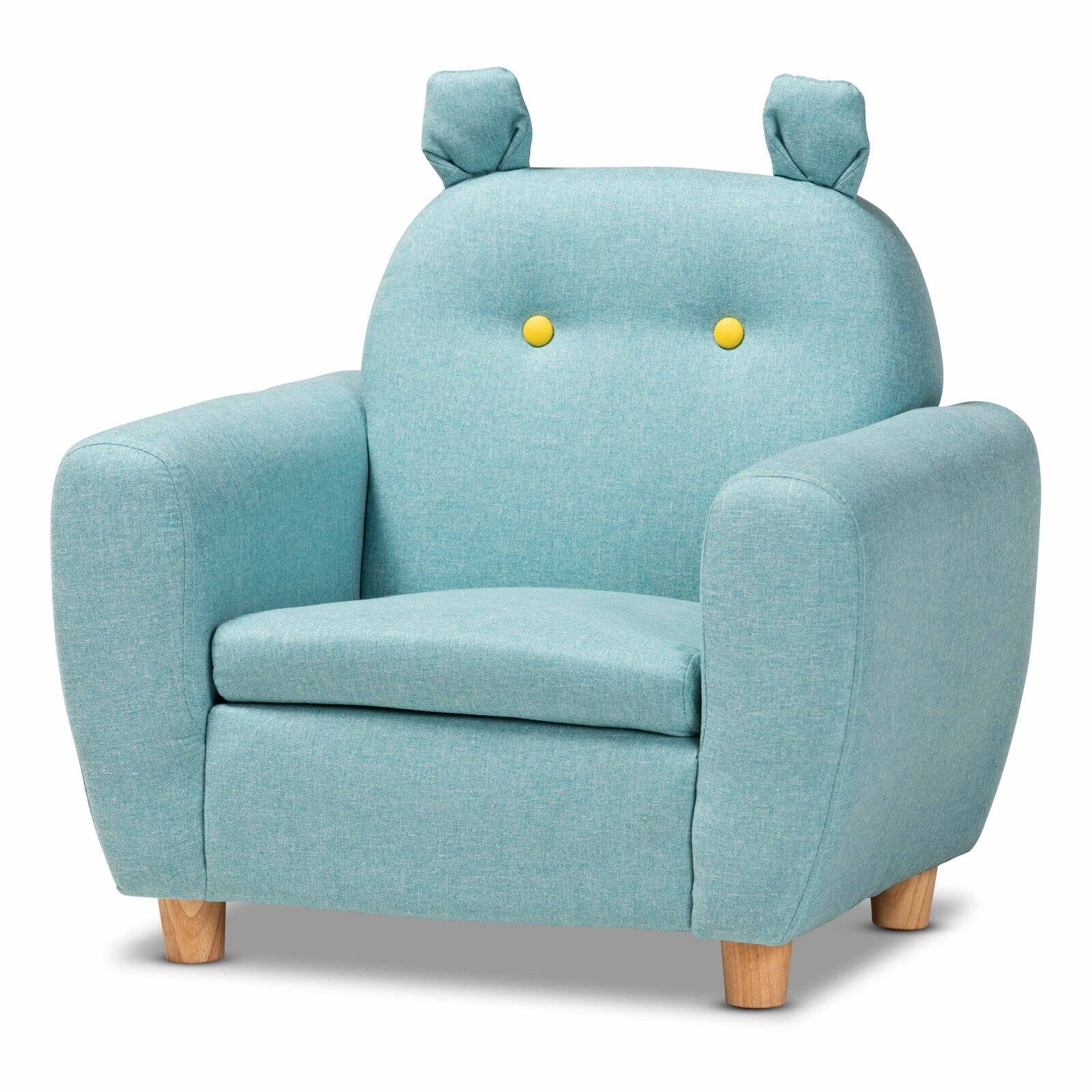 Baxton Studio Gloria Upholstered Kids Armchair with Animal Ears ...