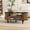 Black and Walnut, variant on Diubas Oval Coffee Table with Storage, Fluted Center Table with Sliding Door&Drawer for Home Small Space, 39.4" Small Center Table,Black and Walnut