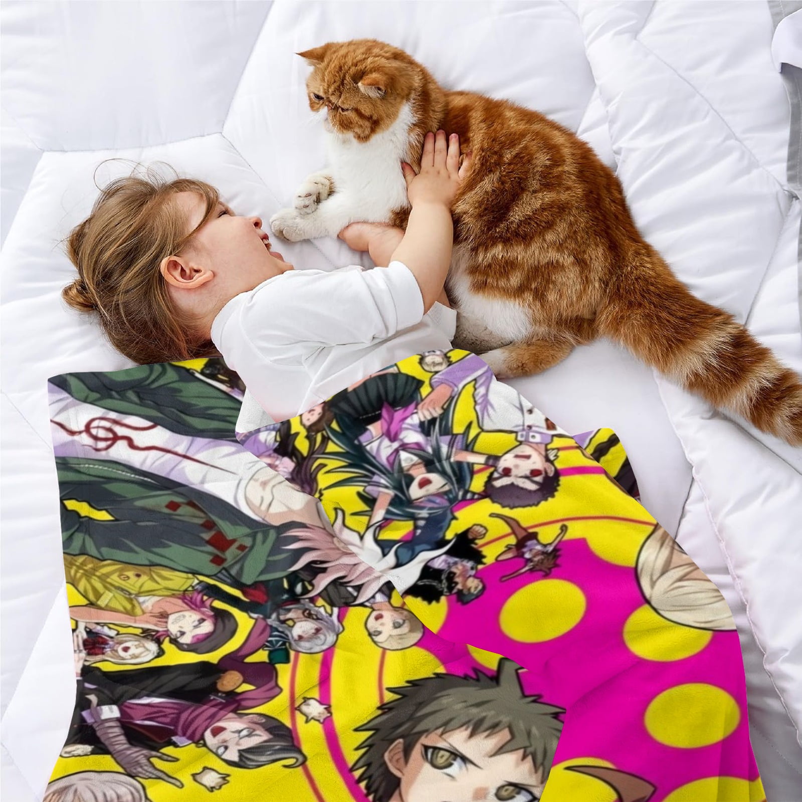 danganronpa Throw Blanket Gifts for Fans Lover Girls Boys Women Present Hoodie Him Bed 40"x50"