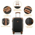 thumbnail image 4 of Joyway 3 Piece Luggage Set with Spinner Wheels Carry-On Suitcase Makeup Case and Crossbody Bag, 4 of 8