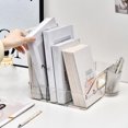 thumbnail image 6 of Gnmfd Acrylic Book Stand File Rack, Transparent Desktop Organizer for Books, Files, Documents, Teacher Desk Storage, Space-Saving Design for Dorm, Office, and Home Use, Easy to Clean, 6 of 6