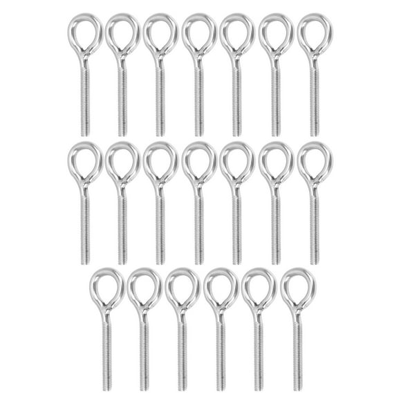 Rdeghly Stainless Steel Bolt Ring,20pcs M4 Eye Bolt Stainless Steel Ring Bolts Machine Welded Closed Screw Rod Eye Screw Bolts,Machinery Eye Bolt