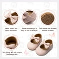 thumbnail image 4 of Meckior Baby Girls Dress Shoes Infant Mary Jane Bowknot Flats None-Slip Sole Princess Shoes for Newborn 3-18 Months, 4 of 10