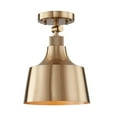 thumbnail image 2 of Vanity Art 1-Light Industrial Flush Mount Ceiling Light fixture in Stain Gold with Metal Shade Semi Flush Mount for Hallway, Entryway, Foyer, Bedroom, Cafe, Bar FM208-1SG3, 2 of 3