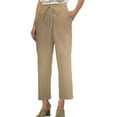 thumbnail image 1 of Pantalones anchos con cordón para mujer, primavera-verano, 9/10, mezcla de lino, cintura ajustable, bolsillos, tallas S-XL, para la playa y el día a día, 1 of 4
