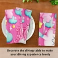 thumbnail image 6 of 6 Pack 20'' x20" Satin Table Napkins Dinner Napkins for wedding Party Decoration events Unicorns and Clouds, 6 of 6