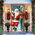 thumbnail image 5 of LmnLft Santa Claus Christmas Door Curtain, 90x180cm Holiday Door Hanging Banner for Festive Party Decoration, 5 of 6
