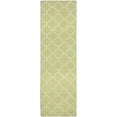 thumbnail image 2 of Safavieh Dhurries Brad Geometric Runner Rug, Light Green/Ivory, 2'6" x 8', 2 of 10